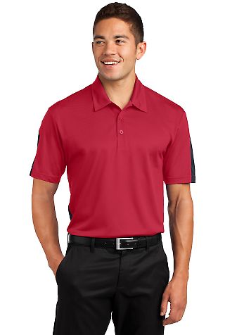 Sport Tek ST695 Sport-Tek PosiCharge Active Textur in Tr red/grey front view