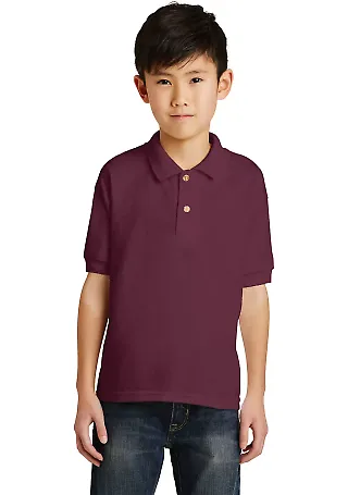 8800B Gildan Youth 5.6 oz. Ultra Blend® 50/50 Jer in Maroon front view