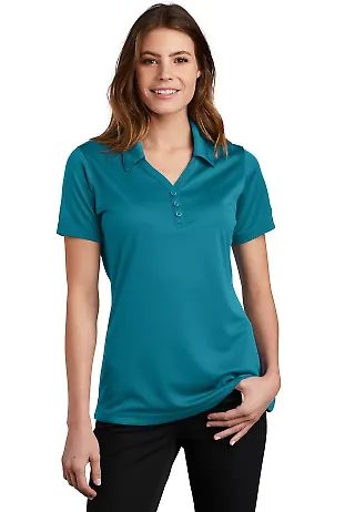 Sport Tek LST680 Sport-Tek Ladies PosiCharge Micro in Blue wake front view