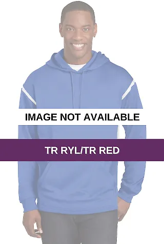 Sport Tek TST246 Sport-Tek Tall Tech Fleece Colorb Tr Ryl/Tr Red front view