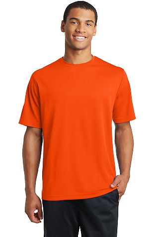 Sport Tek ST340 Sport-Tek PosiCharge RacerMesh Tee in Neon orange front view