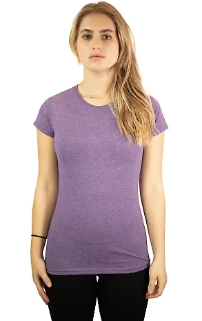 64000L Gildan Ladies 4.5 oz. SoftStyle™ Ringspun in Heather purple front view