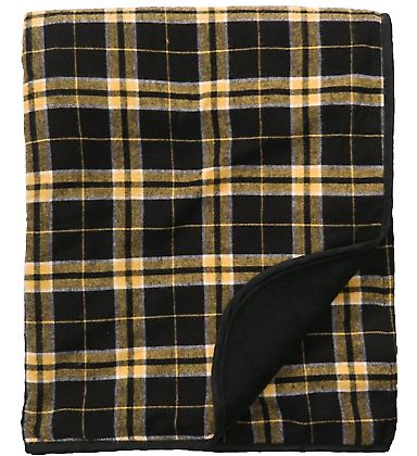 Boxercraft FB250 Flannel Blanket in Black/ gold front view
