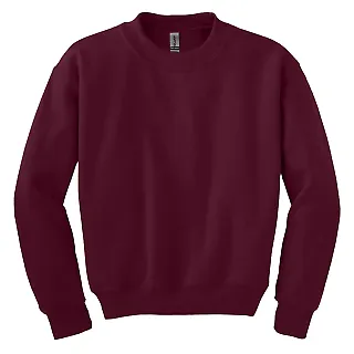 1800B Gildan Youth 7.75 oz. Heavy Blend 50/50 Flee in Maroon front view