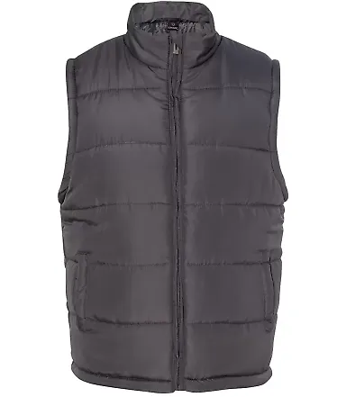 Burnside 8700 Puffer Vest Charcoal front view