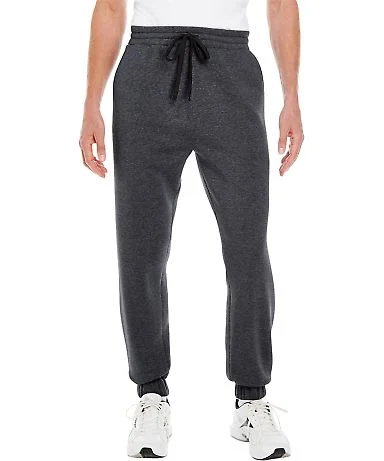 Burnside 8800 Fleece Joggers in Charcoal heather front view