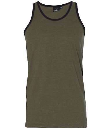 Burnside 9111 Heathered Tank Top in Heather green front view