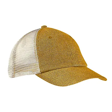 econscious EC7095 6.8 oz. Hemp Washed Soft Mesh Tr in Old gold/ oyster front view