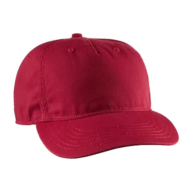 econscious EC7087 Twill 5-Panel Unstructured Hat in Red front view