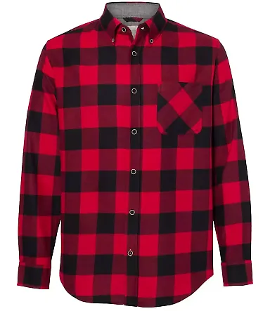 Weatherproof 164761 Vintage Brushed Flannel Long S Crimson/ Black front view