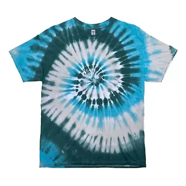 Dyenomite 20BTI Youth Tide Tie Dye T-Shirt in Adirondack front view