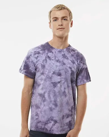 Dyenomite 200CR Crystal Tie Dyed T-Shirts in Blackberry front view