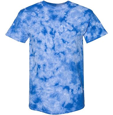 Dyenomite 200CR Crystal Tie Dyed T-Shirts in Royal front view
