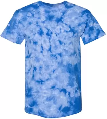 Dyenomite 200CR Crystal Tie Dyed T-Shirts in Royal front view
