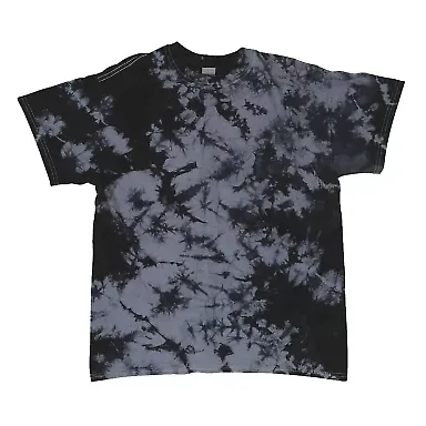 Dyenomite 200CR Crystal Tie Dyed T-Shirts in Black/ grey front view