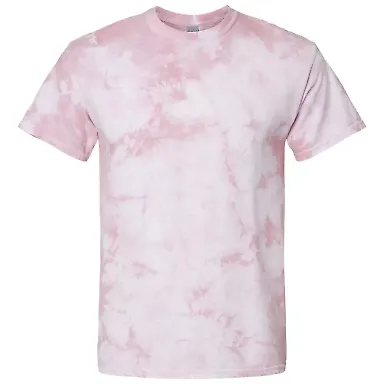 Dyenomite 20BCR Youth Crystal Tie Dye T-Shirt in Rose front view