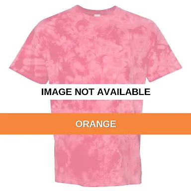 Dyenomite 20BCR Youth Crystal Tie Dye T-Shirt Orange front view
