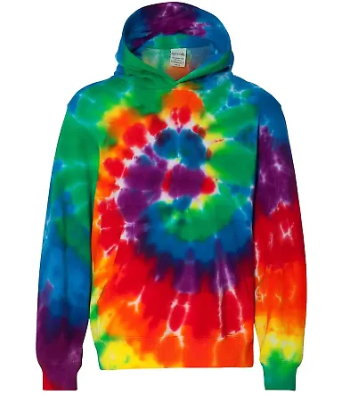 Dyenomite 854BMS Youth Multi-Color Swirl Hooded Sw in Michelangelo spiral front view