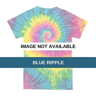 Dyenomite 20BRP Youth Ripple Tie Dye T-Shirt Blue Ripple front view