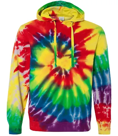 Dyenomite 854MS Multi-Color Spiral Pullover Hooded in Michelangelo spiral front view