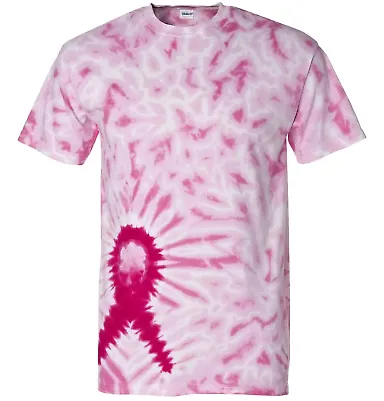 Dyenomite 200AR Awareness Ribbon T-Shirt Pink front view