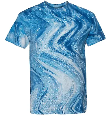 Dyenomite 200MR Marble Tie-Dye T-Shirt in Blue front view