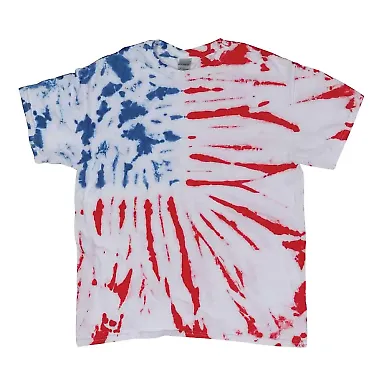 Dyenomite 200NV Novelty Tie Dye T-Shirt in Fantastic flag front view