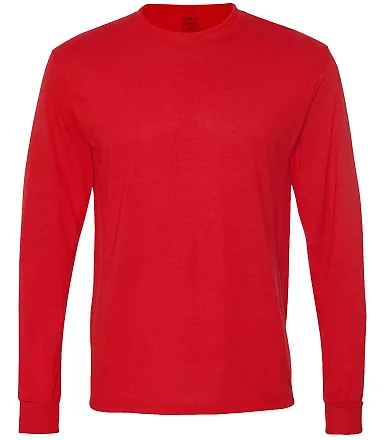 Jerzees 21MLR Dri-Power Sport Long Sleeve T-Shirt True Red front view