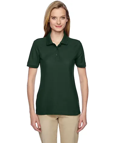 Jerzees 537WR Easy Care Women's Pique Sport Shirt in Forest green front view