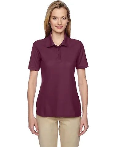 Jerzees 537WR Easy Care Women's Pique Sport Shirt in Maroon front view