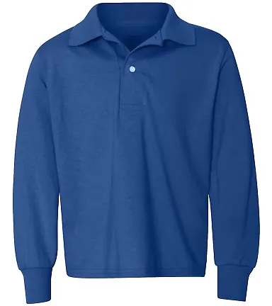Jerzees 437YLR SpotShield Youth Long Sleeve Sport  Royal front view