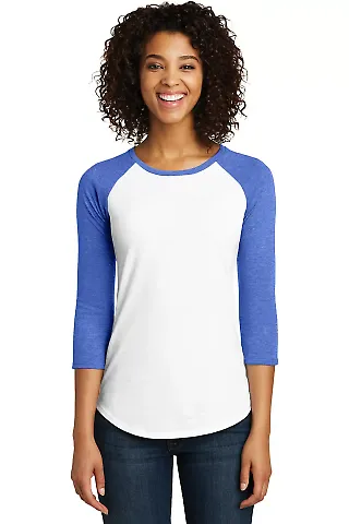 238 DT6211 District   Juniors Very Important Tee   Royal Frost/Wh front view