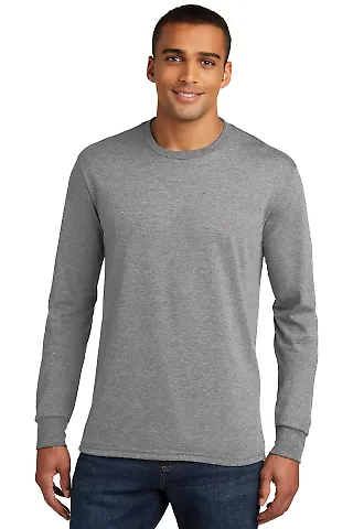 DM132 District Made Mens Perfect Tri Long Sleeve C Grey Frost front view