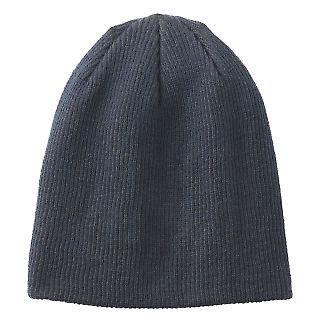 242 C935 Port Authority Rib Knit Slouch Beanie in Dre bl ny/i gy front view