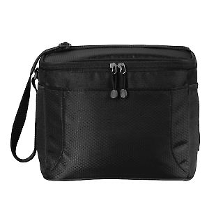 242 BG513 Port Authority 12-Can Cube Cooler in Black/black front view