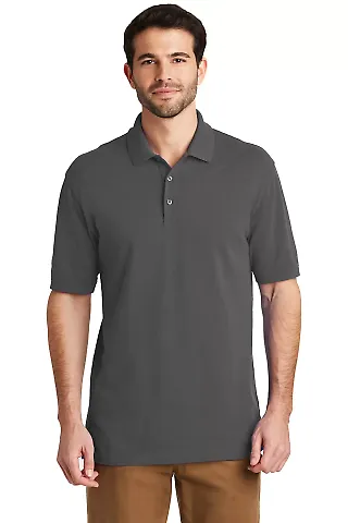 242 K8000 Port Authority EZCotton Polo Sterling Grey front view