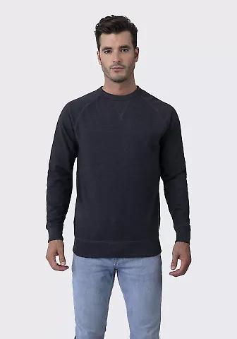 Cotton Heritage M2430 French Terry Crew Pullover Charcoal Heather front view