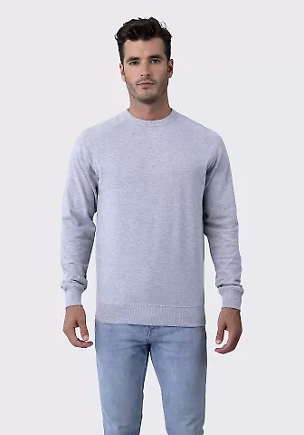 Cotton Heritage M2430 French Terry Crew Pullover Athletic Heather front view