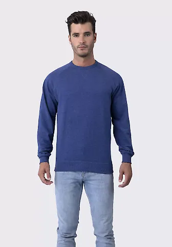 Cotton Heritage M2430 French Terry Crew Pullover Denim front view