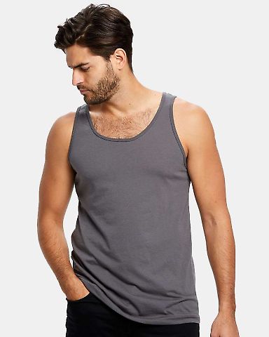 US Blanks US2408 /Unisex Poly/Cotton Tank in Asphalt front view