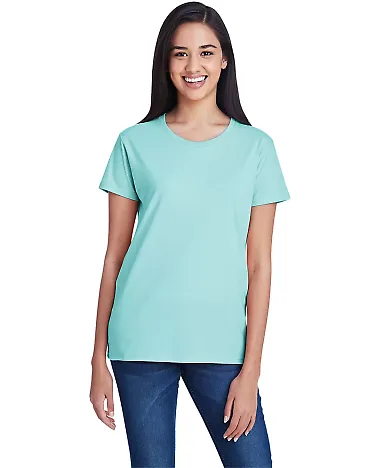 Anvil 880 by Gildan Women's Lightweight Tee in Teal ice front view