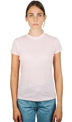 0240 Tultex Ladies Ultra Blend Tee in Heather pink front view