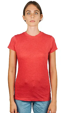 0240 Tultex Ladies Ultra Blend Tee  in Heather red front view