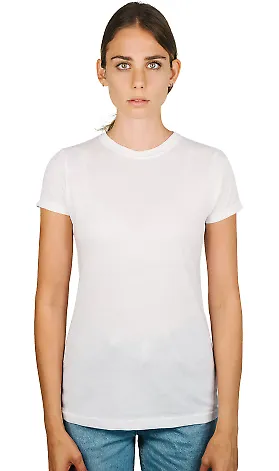 0240 Tultex Ladies Ultra Blend Tee  in White front view