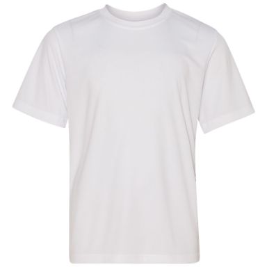 52 482Y Cool Dri Youth Performance Short Sleeve T- White front view