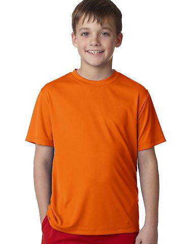52 482Y Cool Dri Youth Performance Short Sleeve T- Safety Orange front view