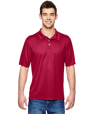 52 4800 Cool Dri Polo Sport Shirt Deep Red front view