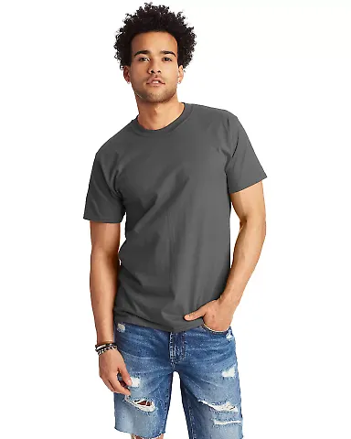 Hanes 518T Beefy-T Tall T-Shirt Smoke Grey front view