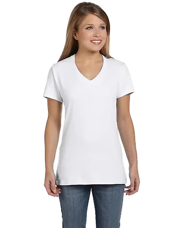 S04V Nano-T Women's V-Neck T-Shirt White front view