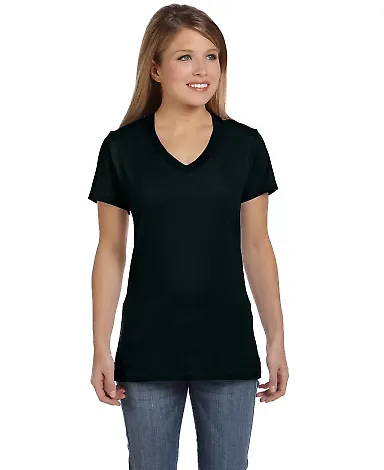 S04V Nano-T Women's V-Neck T-Shirt Black front view